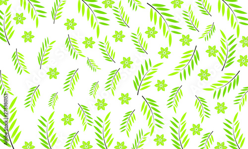 seamless background with green leaves