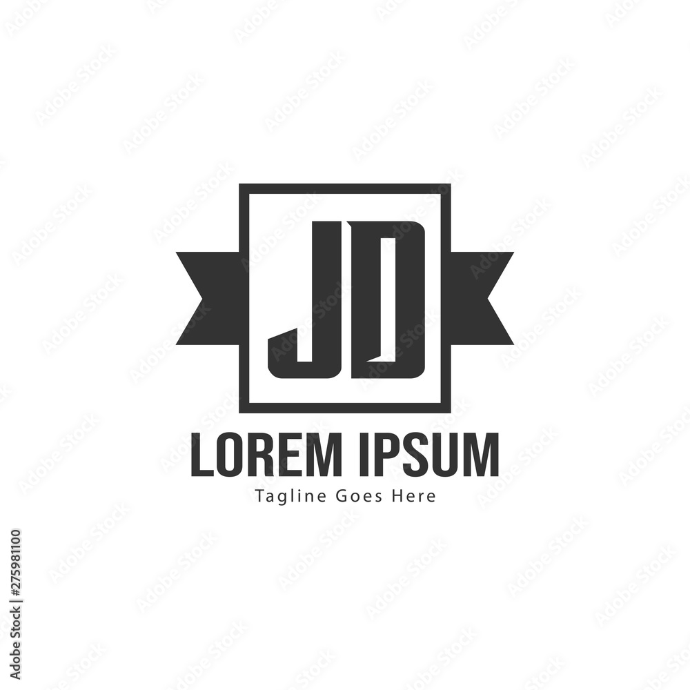Initial JD logo template with modern frame. Minimalist JD letter logo vector illustration Initial JD logo template with modern frame. Minimalist JD letter logo vector illustration