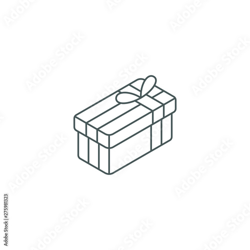 Modern Gift Icons Isometric 3d for electronic commerce store all company shopping business internet with high end look