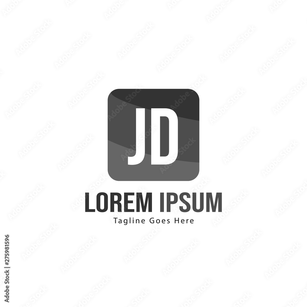 Initial JD logo template with modern frame. Minimalist JD letter logo vector illustration Initial JD logo template with modern frame. Minimalist JD letter logo vector illustration