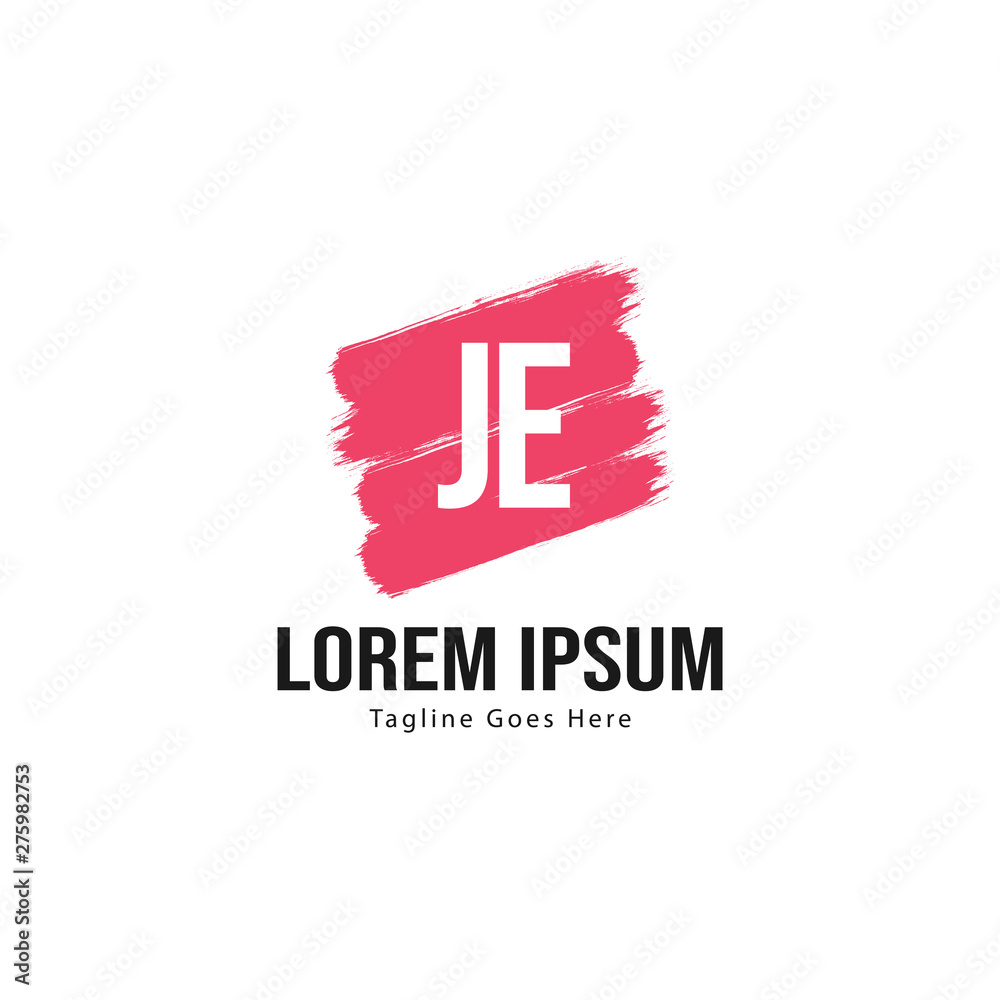 Initial JE logo template with modern frame. Minimalist JE letter logo vector illustration Initial JE logo template with modern frame. Minimalist JE letter logo vector illustration