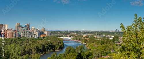 Panoramic view of Calgary's skyline on a summer day. © Jeff Whyte