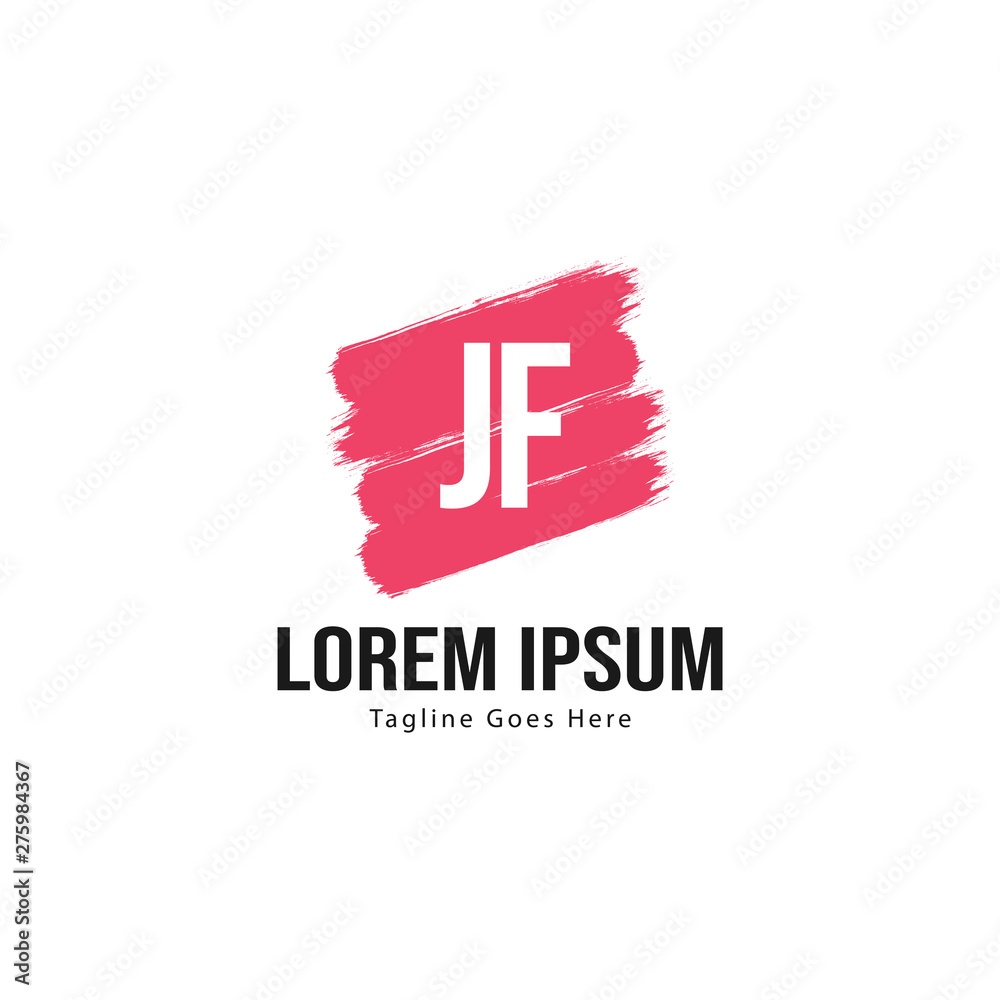 Fototapeta premium Initial JE logo template with modern frame. Minimalist JE letter logo vector illustration