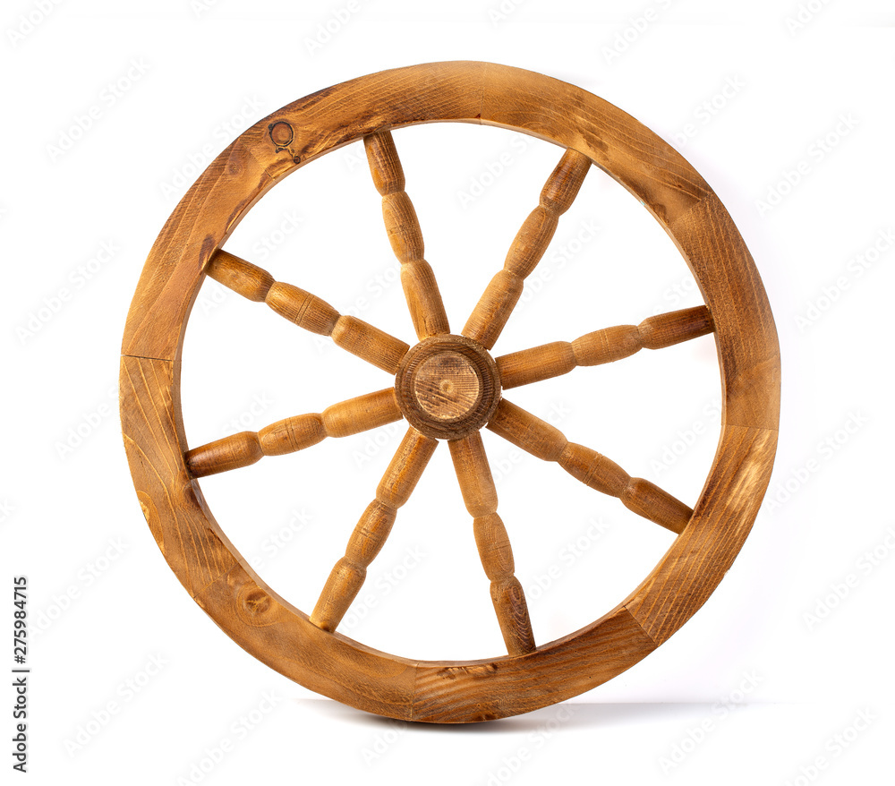 wooden wheel isolated