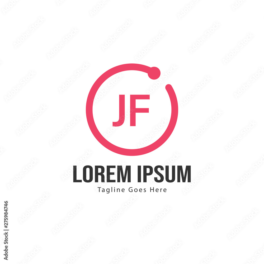 Obraz premium Initial JE logo template with modern frame. Minimalist JE letter logo vector illustration