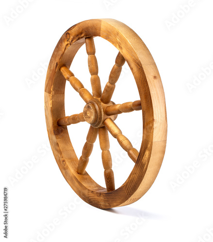 wooden wheel isolated