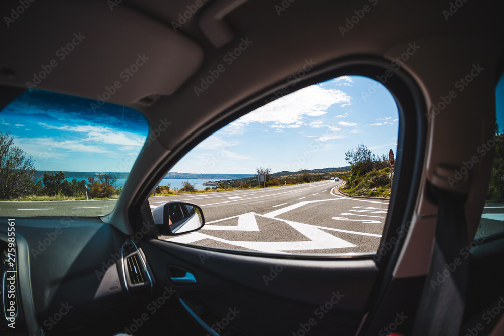view of the landscape from the car window view of the landscape from the car window