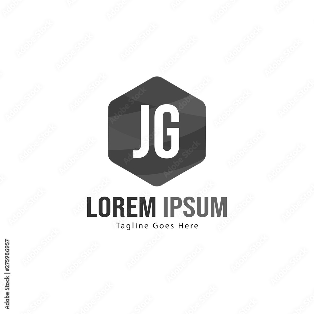 Initial JG logo template with modern frame. Minimalist JG letter logo vector illustration Initial JG logo template with modern frame. Minimalist JG letter logo vector illustration