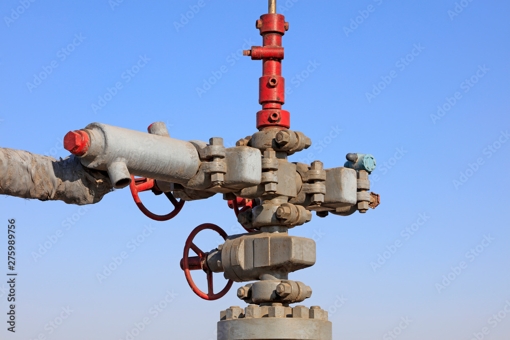 Oil pipeline and equipment under the blue sky Oil pipeline and equipment under the blue sky