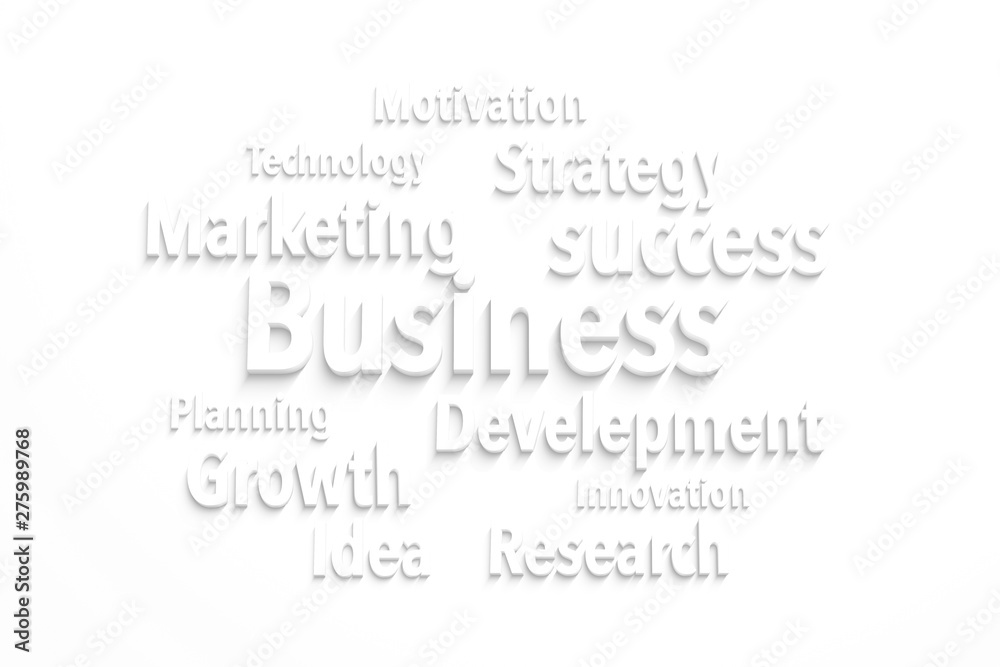  Business related concepts with words on white background