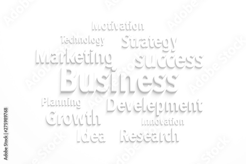  Business related concepts with words on white background