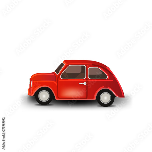 Vintage car isolated on white background for your creativity