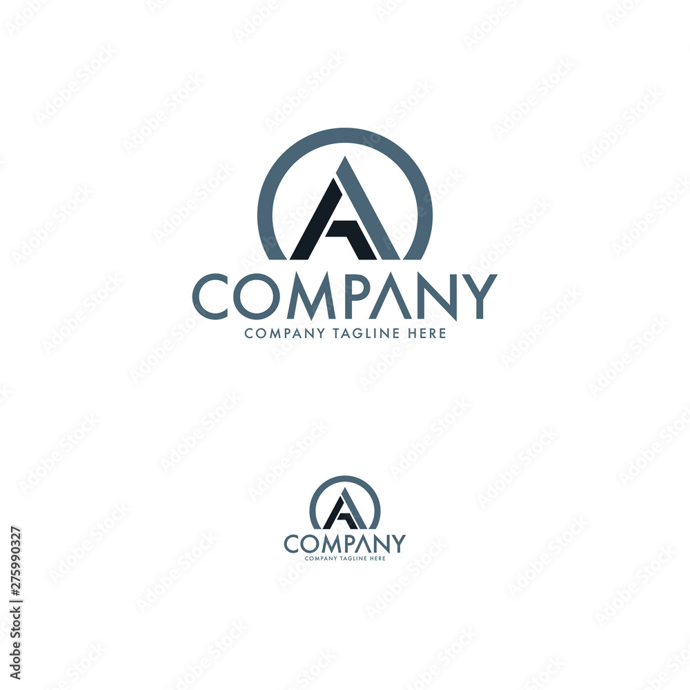 Creative Architecture and Letter A Logo Template