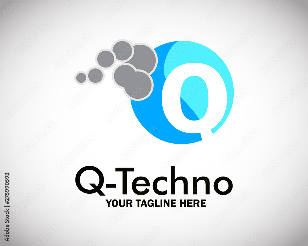 Obraz premium Abstract Technology Letter Logo for Electronic and technology Company - Vector