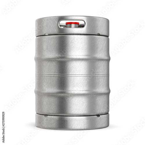 Murais de parede Metal beer keg isolated on white background