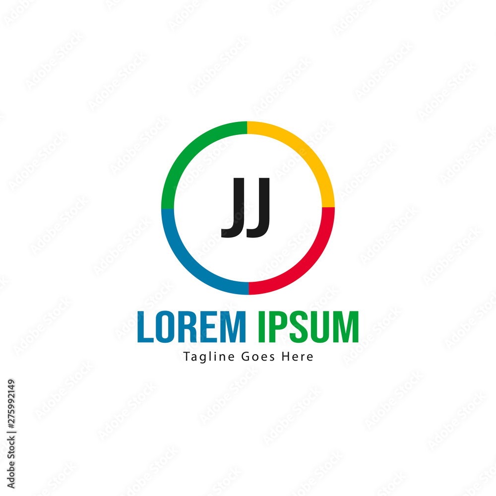 Initial JJ logo template with modern frame. Minimalist JJ letter logo vector illustration Initial JJ logo template with modern frame. Minimalist JJ letter logo vector illustration