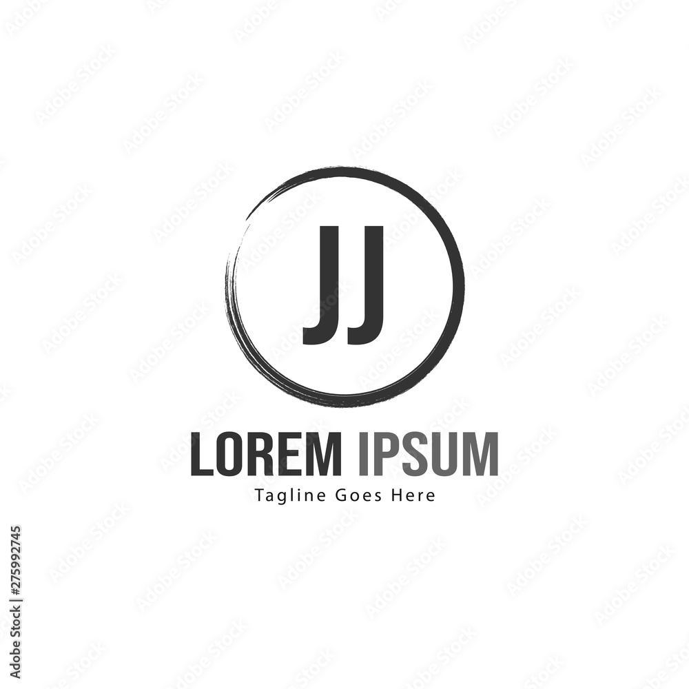 Initial JJ logo template with modern frame. Minimalist JJ letter logo vector illustration Initial JJ logo template with modern frame. Minimalist JJ letter logo vector illustration