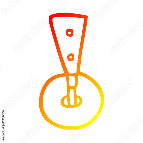 warm gradient line drawing cartoon caster wheel
