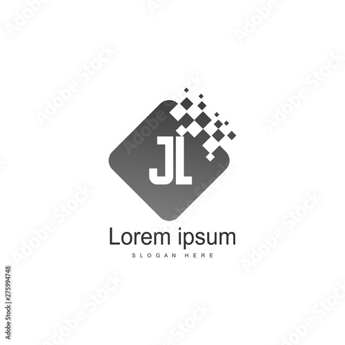 Initial JL logo template with modern frame. Minimalist JL letter logo vector illustration © Robani