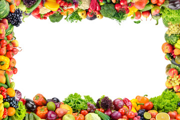 Fruits and vegetables frame