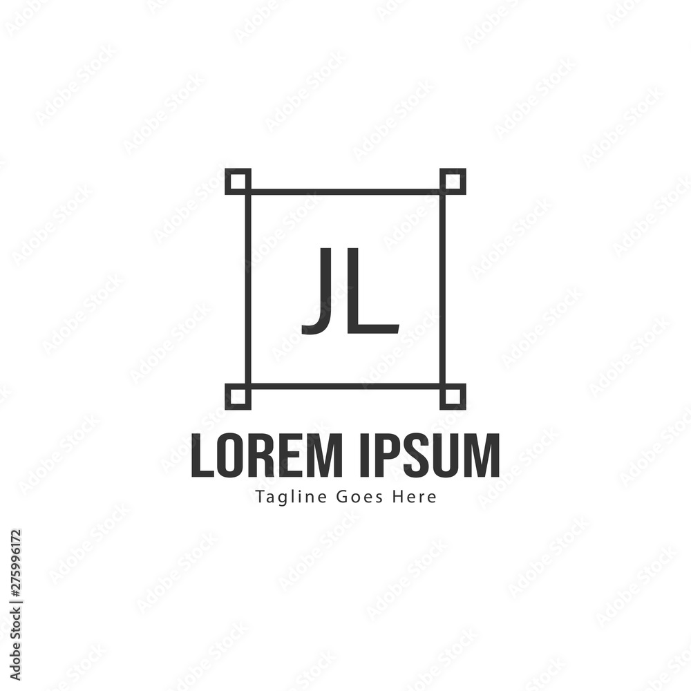 Initial JL logo template with modern frame. Minimalist JL letter logo vector illustration Initial JL logo template with modern frame. Minimalist JL letter logo vector illustration