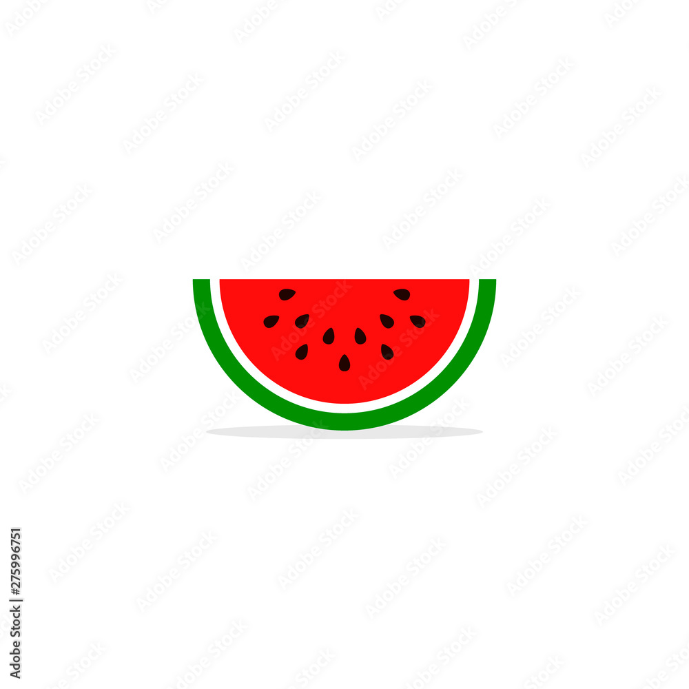 Watermelon slice Flat icon, Vector isolated illustration Watermelon slice Flat icon, Vector isolated illustration