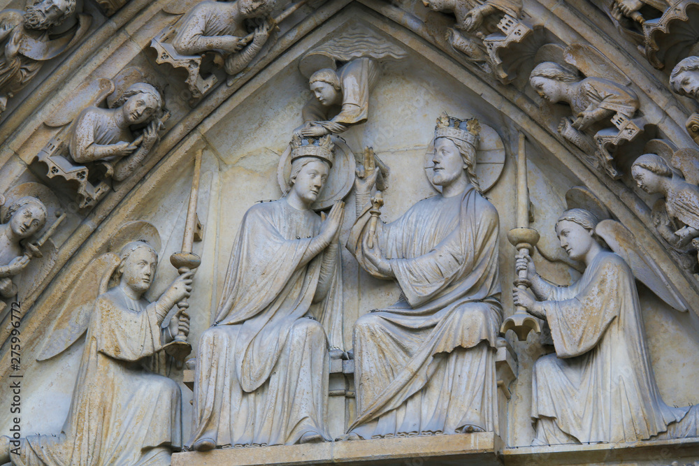 Coronation of Mary by Christ at Notre Dame, Paris