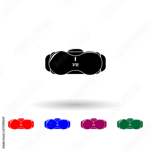 virtual reality glasses multi color icon. Elements of technology set. Simple icon for websites, web design, mobile app, info graphics