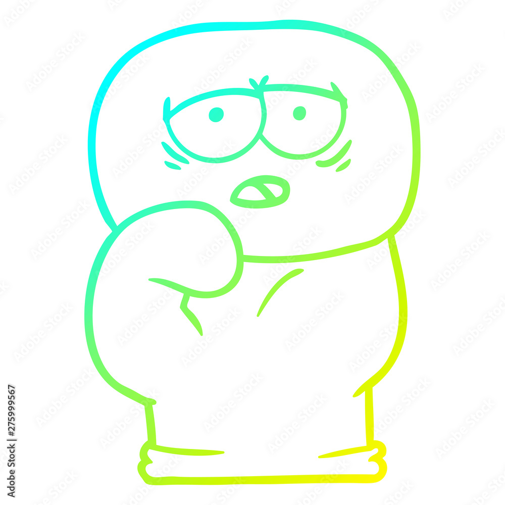 cold gradient line drawing cartoon boxing glove cold gradient line drawing cartoon boxing glove