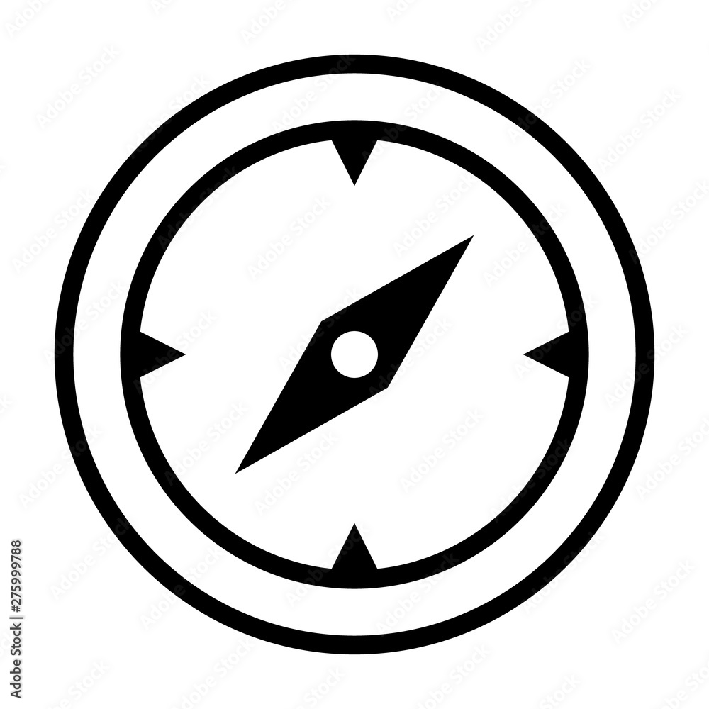 Discovery, compass or navigation line art vector icon for navigational apps and website Discovery, compass or navigation line art vector icon for navigational apps and website