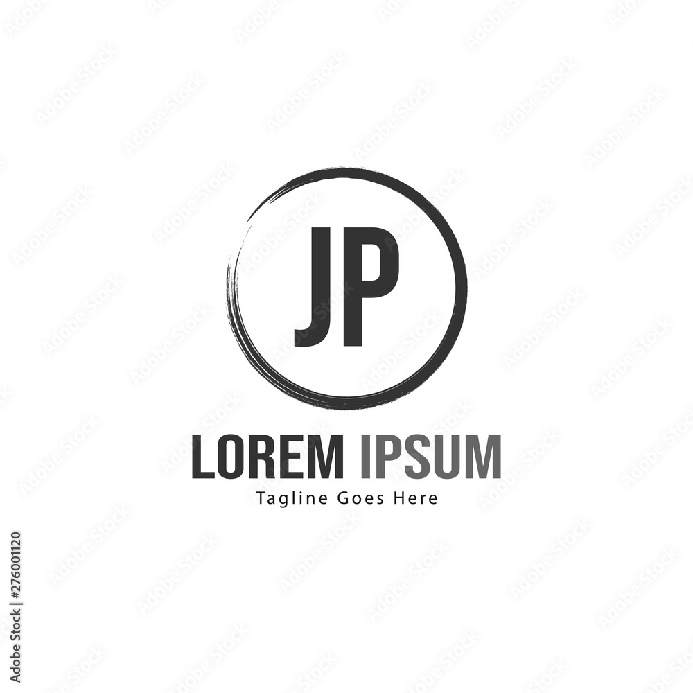 Initial JP logo template with modern frame. Minimalist JP letter logo vector illustration Initial JP logo template with modern frame. Minimalist JP letter logo vector illustration