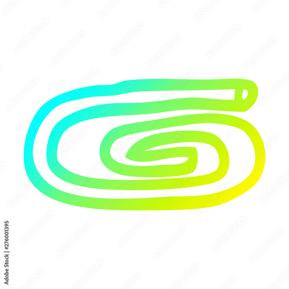 cold gradient line drawing cartoon paper clip cold gradient line drawing cartoon paper clip
