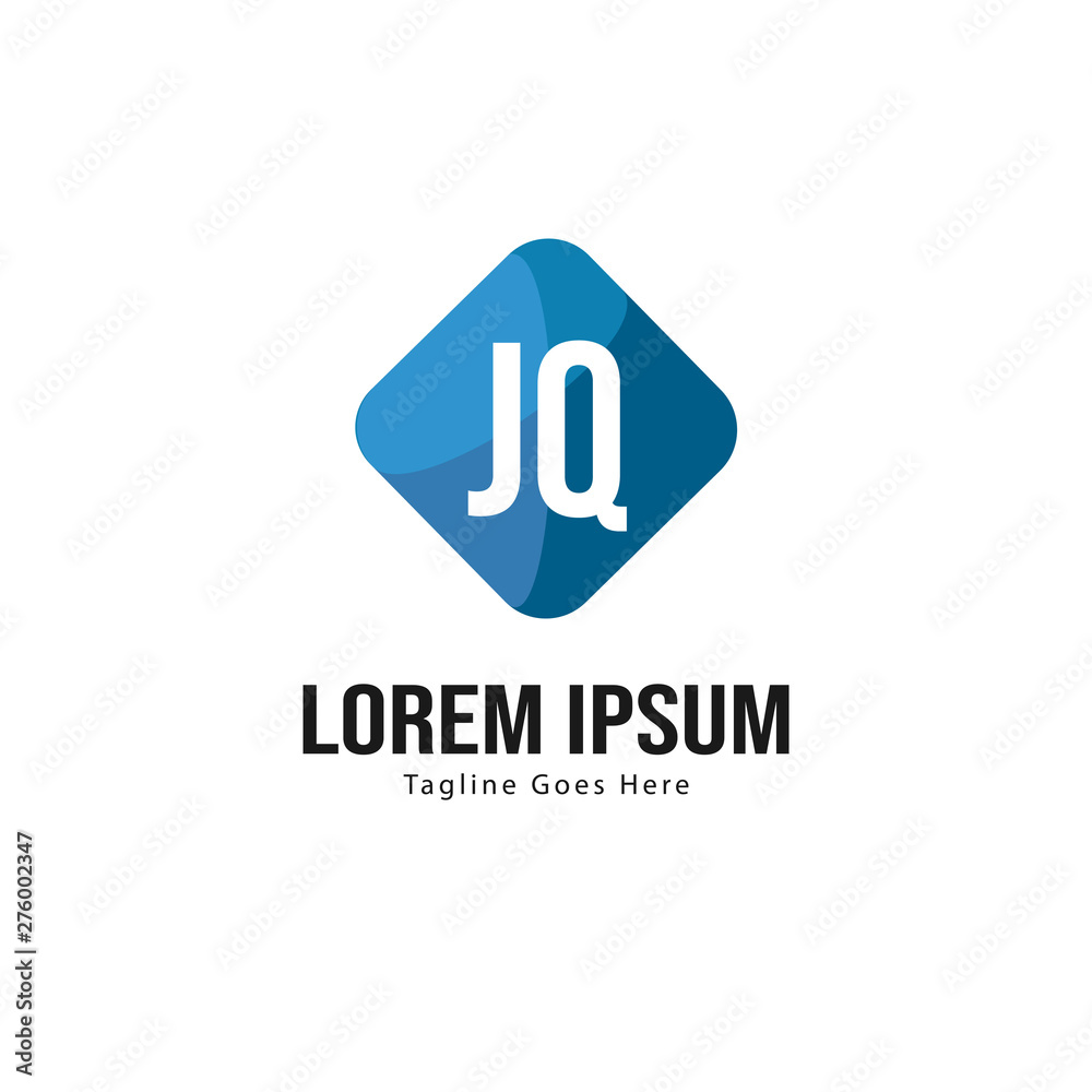Initial JQ logo template with modern frame. Minimalist JQ letter logo vector illustration Initial JQ logo template with modern frame. Minimalist JQ letter logo vector illustration