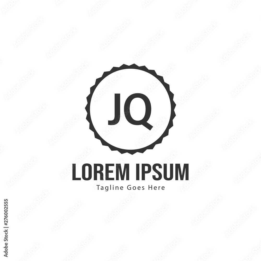 Initial JQ logo template with modern frame. Minimalist JQ letter logo vector illustration Initial JQ logo template with modern frame. Minimalist JQ letter logo vector illustration