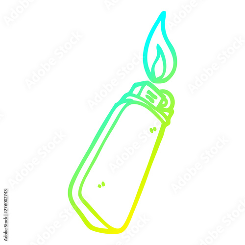 cold gradient line drawing cartoon disposable lighter