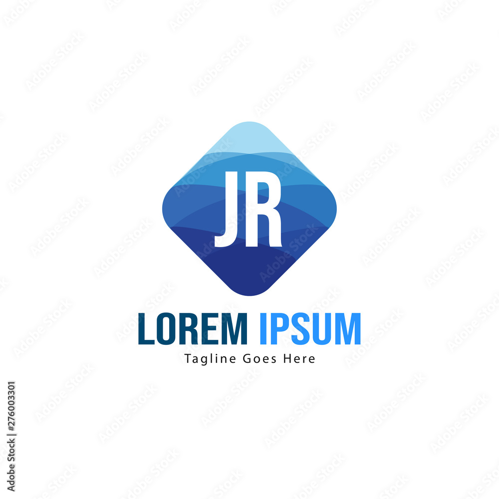 Initial JR logo template with modern frame. Minimalist JR letter logo vector illustration Initial JR logo template with modern frame. Minimalist JR letter logo vector illustration