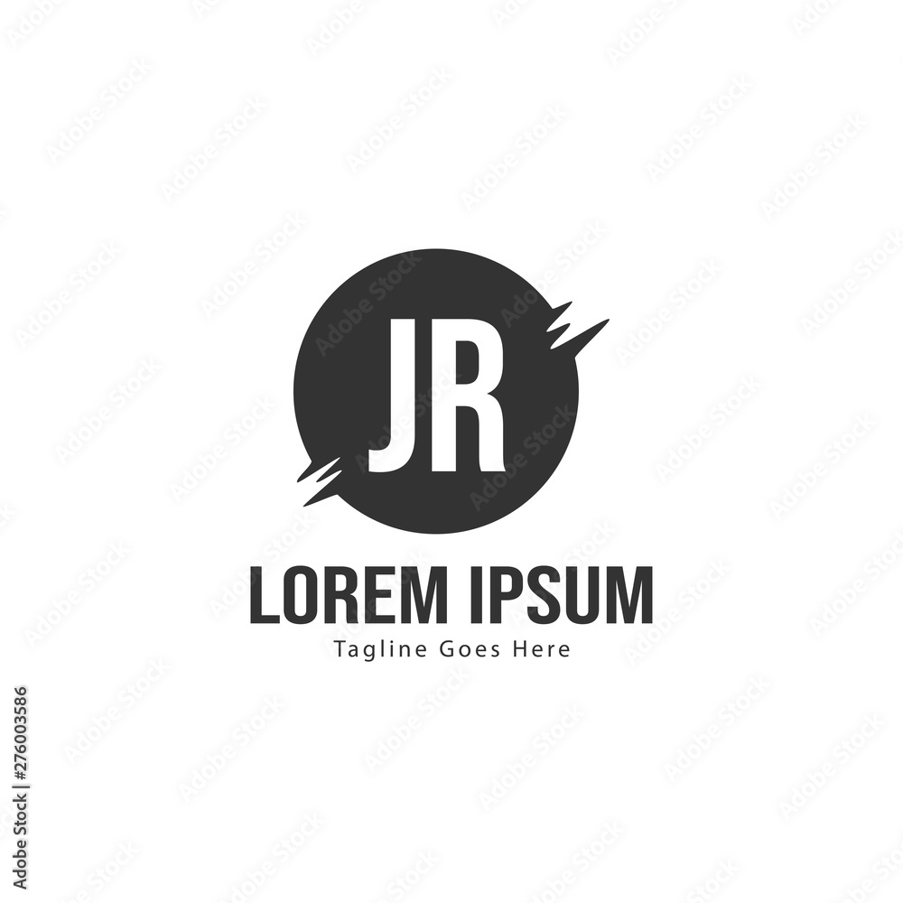 Initial JR logo template with modern frame. Minimalist JR letter logo vector illustration Initial JR logo template with modern frame. Minimalist JR letter logo vector illustration