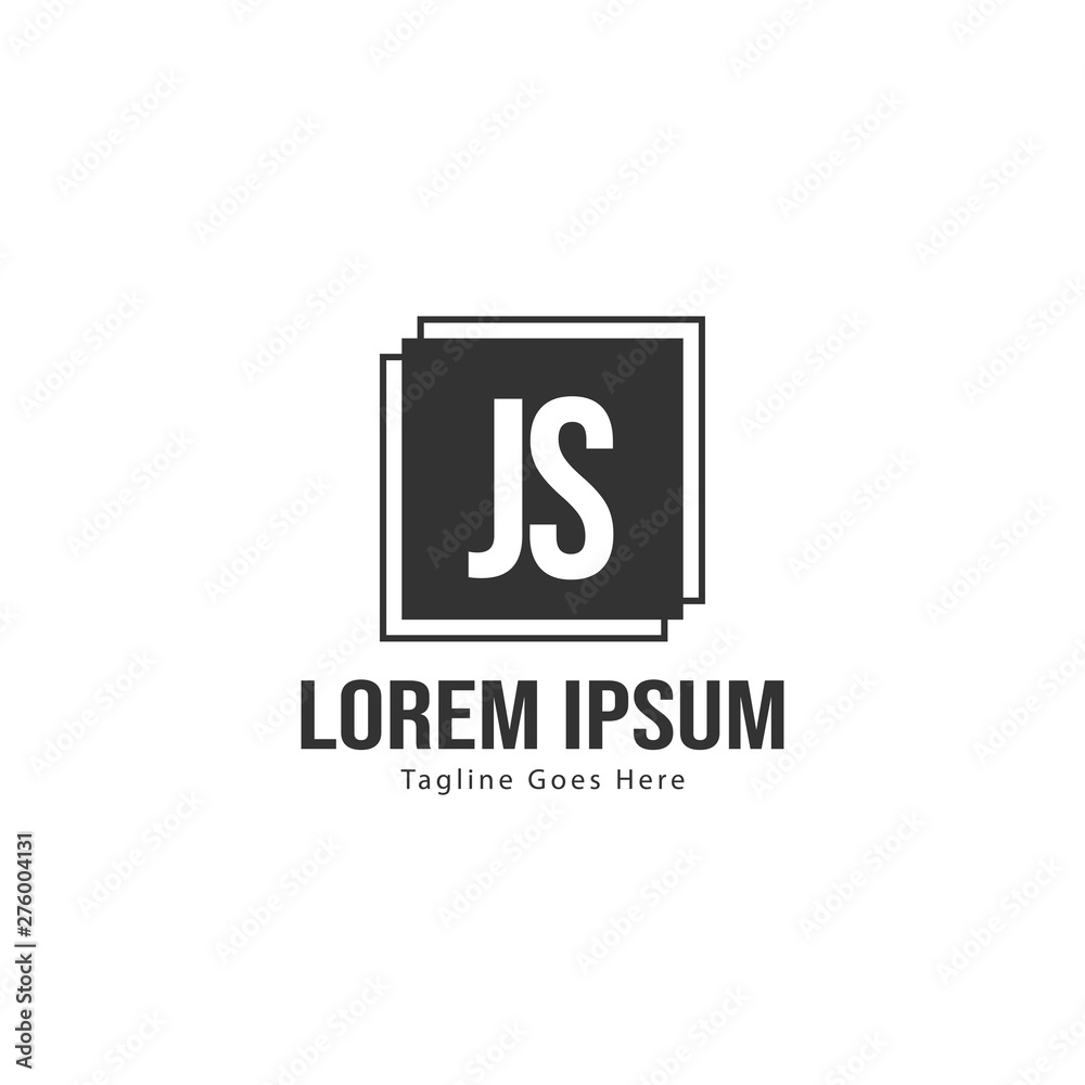 Initial JS logo template with modern frame. Minimalist JS letter logo vector illustration Initial JS logo template with modern frame. Minimalist JS letter logo vector illustration