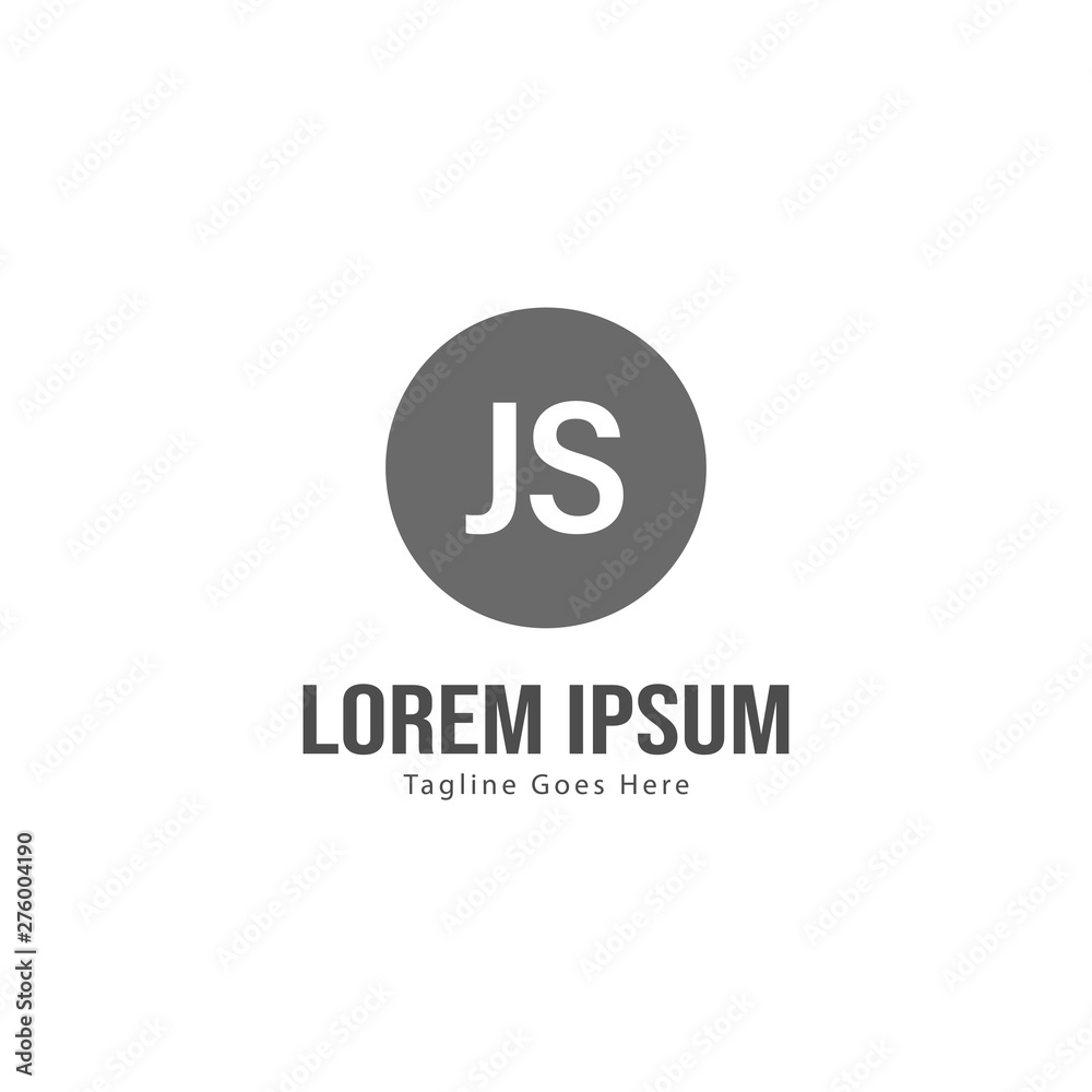 Initial JS logo template with modern frame. Minimalist JS letter logo vector illustration Initial JS logo template with modern frame. Minimalist JS letter logo vector illustration