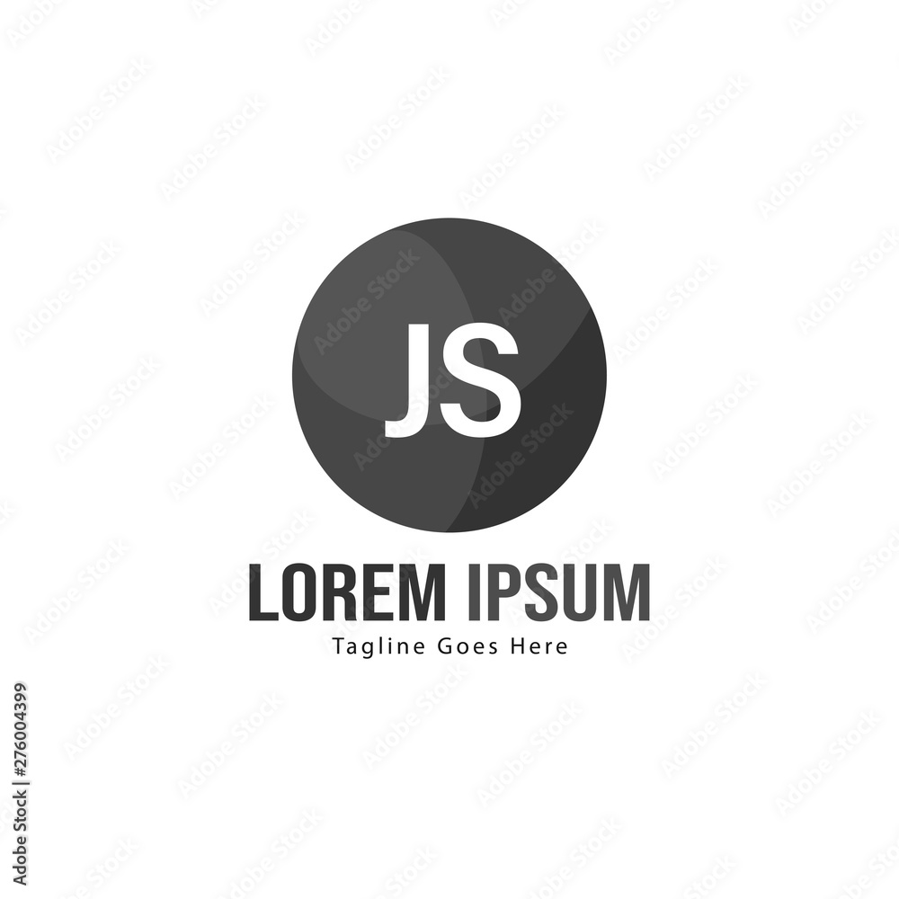 Initial JS logo template with modern frame. Minimalist JS letter logo vector illustration Initial JS logo template with modern frame. Minimalist JS letter logo vector illustration