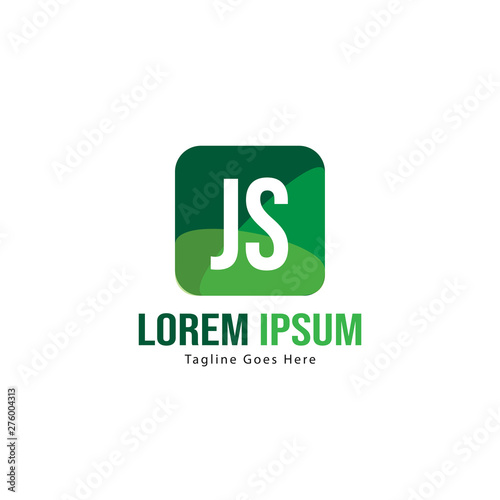 Wallpaper Mural Initial JS logo template with modern frame. Minimalist JS letter logo vector illustration Torontodigital.ca