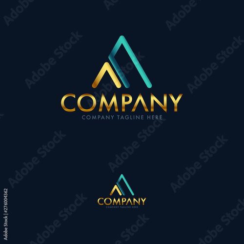 Creative Letter AA Logo Design Template