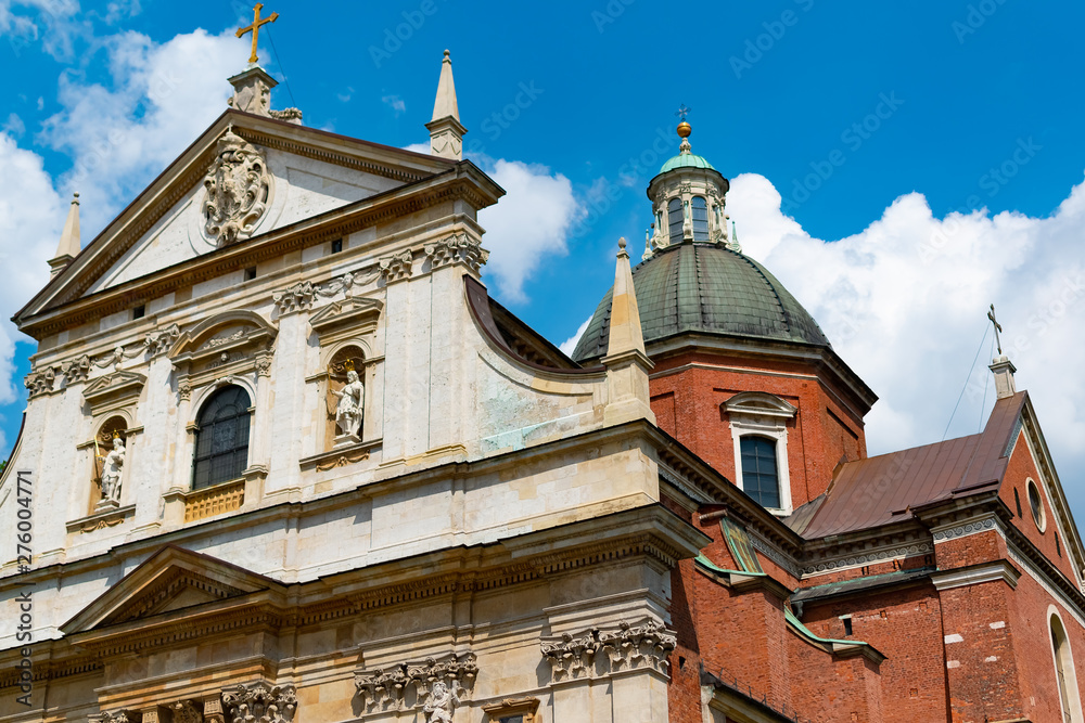 Fototapeta premium Church in the main square and center of Krakow, Poland