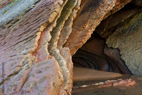 Flysch, Zumaia beach, Zumaia, Gipuzkoa, The Basque Country,  The Bay of Byscay, Spain, Europe photo