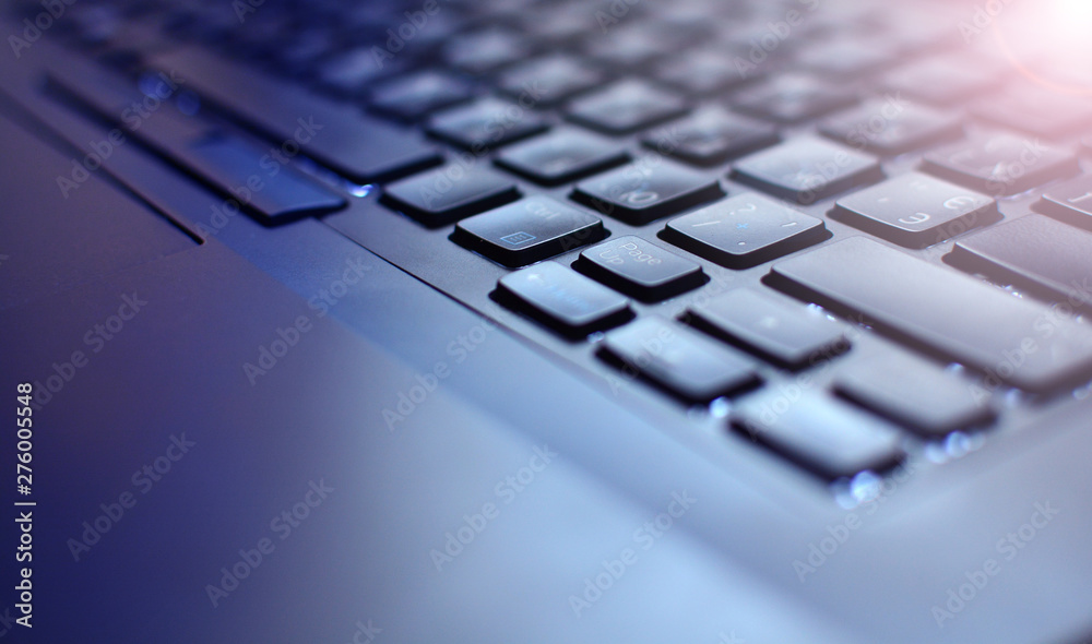 Computer keyboard buttons background with copy space