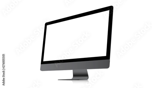 Monitor mit weißem Hintergrund