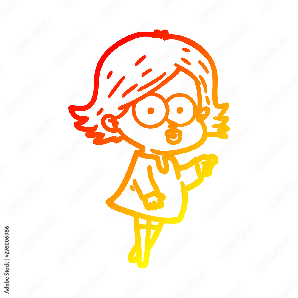 warm gradient line drawing cartoon girl pouting warm gradient line drawing cartoon girl pouting