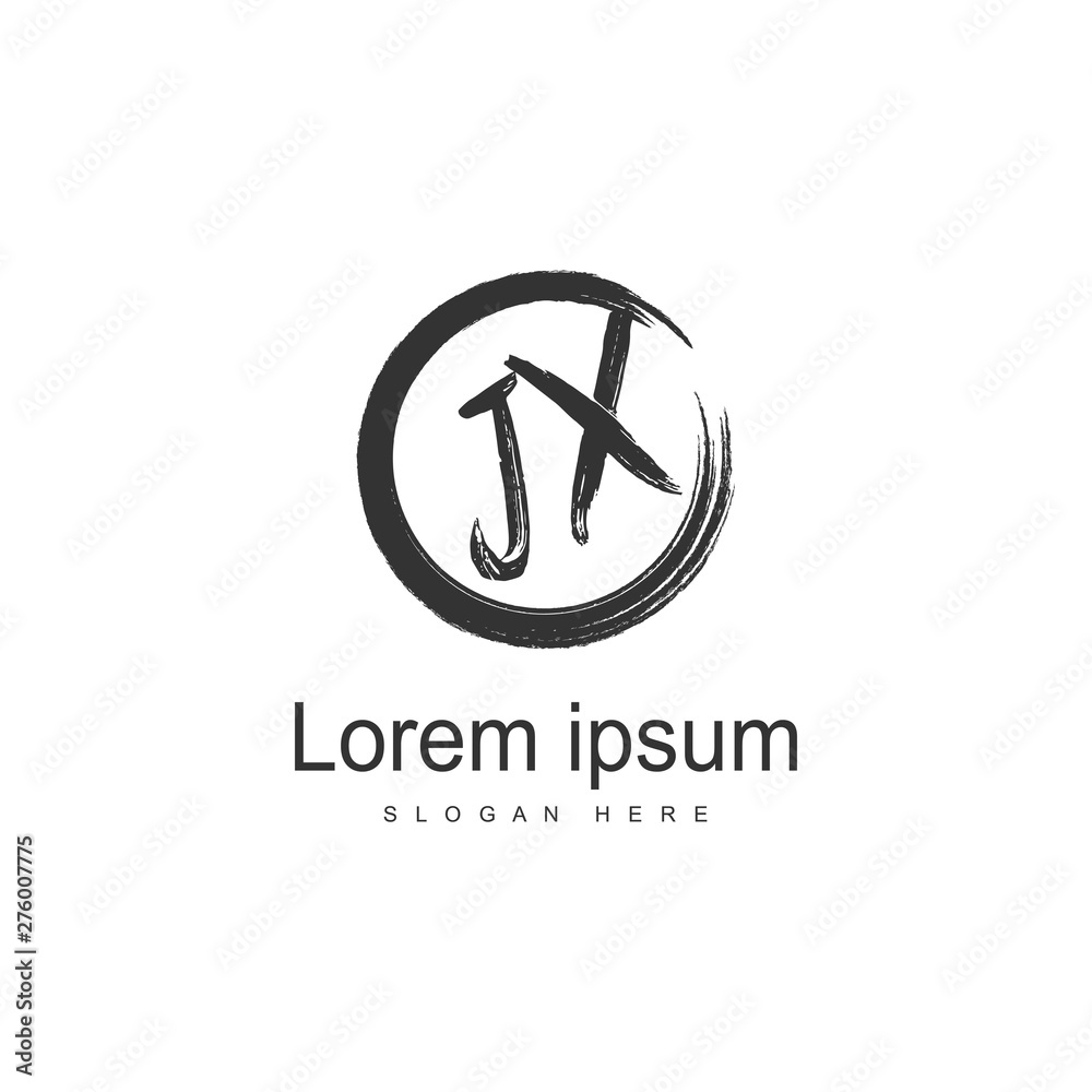Initial JX logo template with modern frame. Minimalist JX letter logo vector illustration Initial JX logo template with modern frame. Minimalist JX letter logo vector illustration