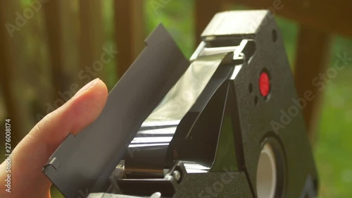 Magnetic tape on a master tape