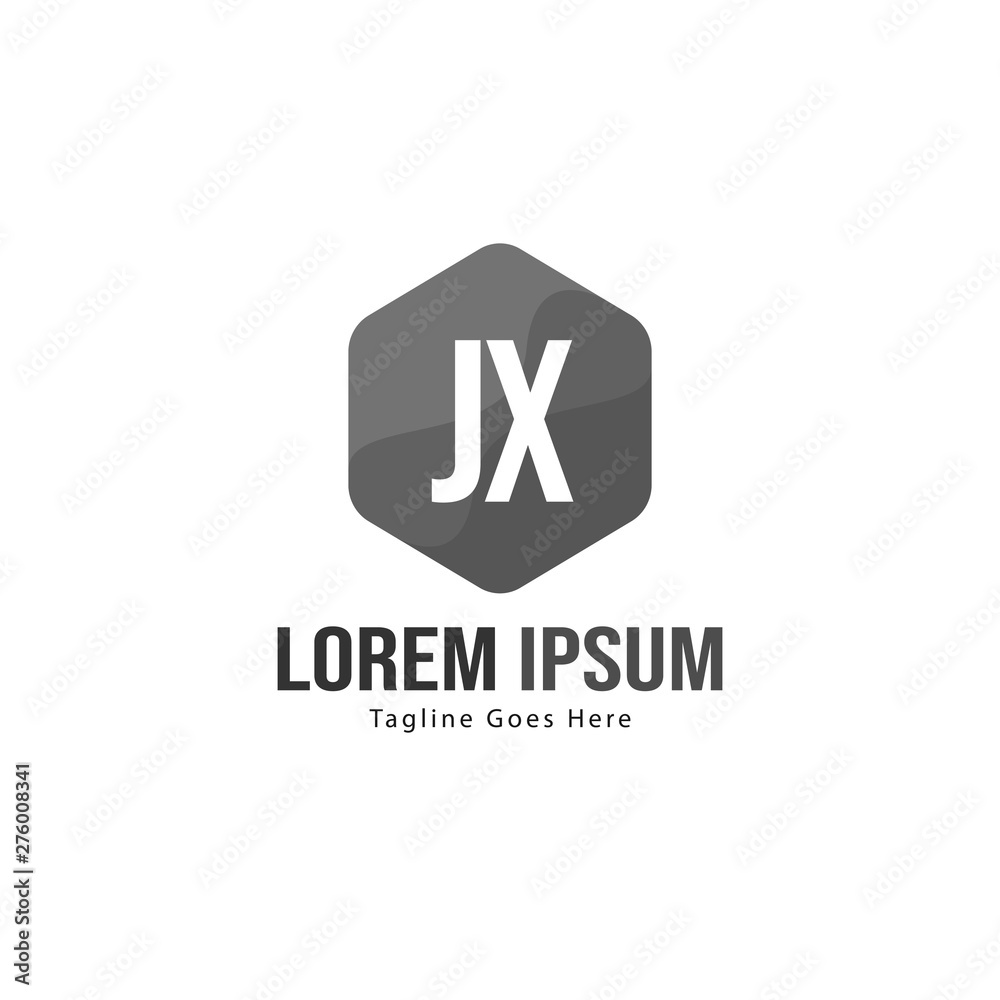 Initial JX logo template with modern frame. Minimalist JX letter logo vector illustration Initial JX logo template with modern frame. Minimalist JX letter logo vector illustration